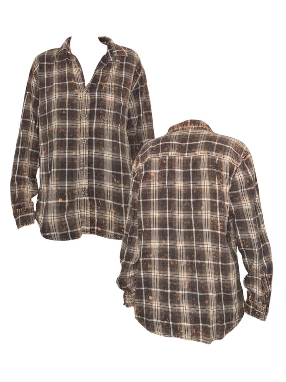 Faded Bleached Urban Renewal Flannel